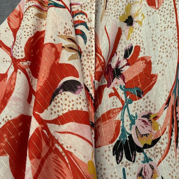 Women’s OS floral lightweight shrug polyester fabric with side sliths bohemian - Picture 2 of 6